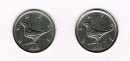//  KROATIE  2 X 1  KUNA  1993/95 - Croacia