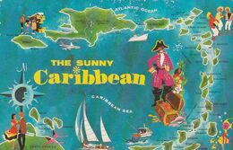 THE SUNNY CARIBBEAN. - Carte Générale Des Antilles - Sonstige & Ohne Zuordnung