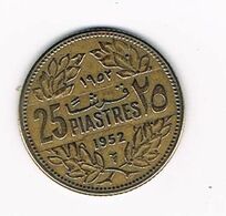 //  LIBANON  25 PIASTRES  1952 - Liban