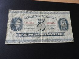 National Bank Dänemark 5  Kroner 1954 - Danemark