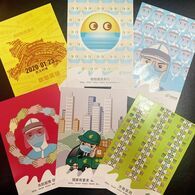 Official Postage Postcards: Set Of 8 Cards Of China COVID -19 Tribute To The Heroes Fighting On The Front Line - Otros & Sin Clasificación