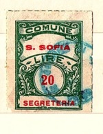 COMUNE DI S.SOFIA    - MARCA COMUNALE LIRE 20 - Andere & Zonder Classificatie