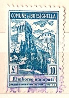 COMUNE DI BRISIGHELLA   - MARCA COMUNALE LIRE 10 - CON ANTICO CASTELLO - Other & Unclassified