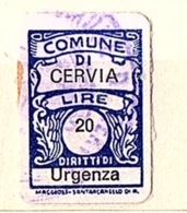 COMUNE DI CERVIA   - MARCA COMUNALE LIRE 20 - Other & Unclassified