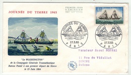 France // FDC // Journée Du Timbre 1965 Paris - Non Classés