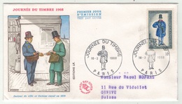 France // FDC // Journée Du Timbre 1968 Paris - 1960-1969