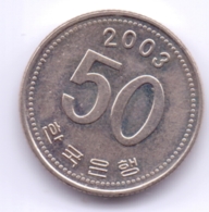 S KOREA 2003: 50 Won, KM 34 - Coreal Del Sur