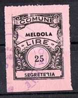 COMUNE DI  MELDOLA   - MARCA COMUNALE  LIRE  25 - Other & Unclassified