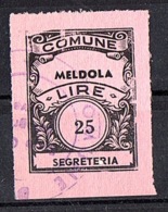 COMUNE DI  MELDOLA   - MARCA COMUNALE  LIRE  25 - Andere & Zonder Classificatie