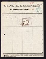 1918/54 Protugischische Kolonie, Mozambique. 4 Gebrauchte Telegramm Formulare. - Portugees-Afrika