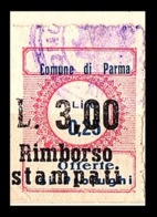 COMUNE DI  PARMA   - MARCA COMUNALE  LIRE  3/0,25 - SOPRASTAMPATO - Sonstige & Ohne Zuordnung