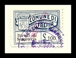 COMUNE DI FAENZA  - MARCA COMUNALE  DA  LIRE 100  STEMMA COMUNALE - Other & Unclassified