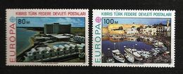 Turquie Chypre Turc RTCN 1977 N° 32 / 3 ** Europa, Port, Bateaux, Kyrenia, Piscine, Bateaux, Phare, Minaret, Famagouste - Autres & Non Classés