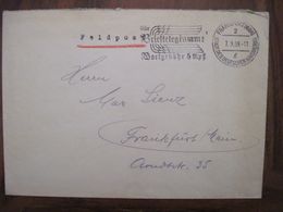 1939 Feldpost 2 WK Reich Feldpostnummer 15167 Landesschutzen Allemagne Dt Briefetelegramme Cover - Cartas & Documentos