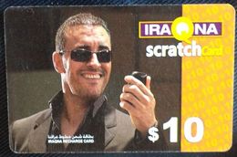 IRAQ - Iraqna - Man With Mobile $10 Scratch Card , Refill Card  Expiry Date : 31/12/2006 [used] - Iraq