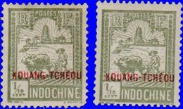 Kouang-Tchéou 1927. ~  YT 73* Par 2  - TP Indochine Surchargés - Nuevos