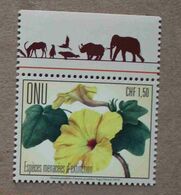 Ge18-01 : Nations-Unies (Genève) / Protection De La Nature - Uncarina Grandidieri (petit Arbre Originaire De Madagascar) - Unused Stamps