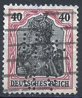 Allemagne Empire - Germany - Deutschland 1905-11 Y&T N°88 - Michel N°90 (o) - 40p Germania - Perforé H&dV - Andere & Zonder Classificatie