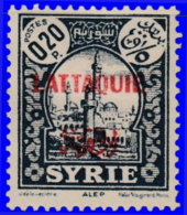 Lattaquié 1931. ~ YT 2* -  0,20 Pi Syrie Surchargé - Unused Stamps