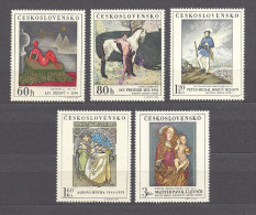 Czechoslovakia 1968 MNH ** Mi 1839-1843 Sc 1589-1593 Art, Gemälde. Tschechoslowakei - Autres & Non Classés