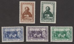 USSR (Russia) - Mi 932-936 A (perforated) - Painter I. E. Repin - 1944 - MLH - Other & Unclassified