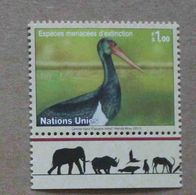 Ge11-01 : Nations-Unies (Genève) / Protection De La Nature - Cigogne Noire (Ciconia Nigra) - Unused Stamps