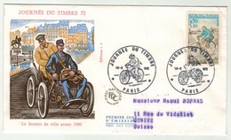 France // FDC // Journée Du Timbre 1972 Paris - Zonder Classificatie