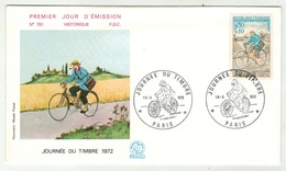 France // FDC // Journée Du Timbre 1972 Paris - Ohne Zuordnung