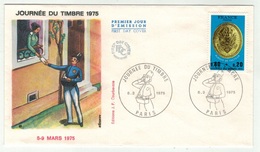 France // FDC // Journée Du Timbre 1975 Paris - 1970-1979