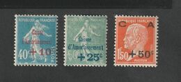 Timbres - N°246 -248 - Au  Profit De La Caisse D'Amortissement -Types Anciens Surchargés - 1927- Neufs Sans Charnière ** - Autres & Non Classés