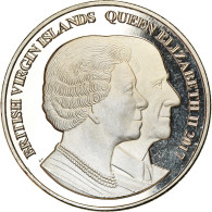 Monnaie, BRITISH VIRGIN ISLANDS, Dollar, 2017, Franklin Mint, Jubilé De Saphir - Jungferninseln, Britische