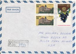 Poland Registered Air Mail Cover Sent To USA Watbrzych 30-10-1974 - Other & Unclassified