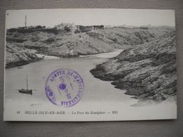 1892 Carte Postale Belle île En Mer LE PORT DU GOULPHAR Grotte De L'Apothicaire Tampon 56 - Belle Ile En Mer