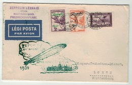 Hongrie // Poste Aérienne // Vol Zeppelin Pour Lorch (Württemberg) 1931 - Andere & Zonder Classificatie