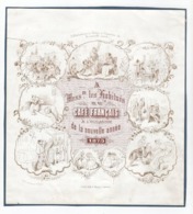 1 Carte Porcelaine  Café Français à L'Occasion De La Nouvelle Année  1873  Litho. S. Mayer  Anvers Cafee - Porzellan