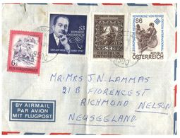 (H 12)  Austria Yugoslavia To New Zealand Air Mail Cover - Other & Unclassified