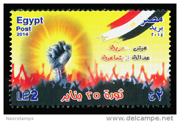 Egypt - 2014 - ( 25 January Revolution 2nd Anniversary - Tahrir Square, Cairo - Egypt ) - MNH** - Otros & Sin Clasificación