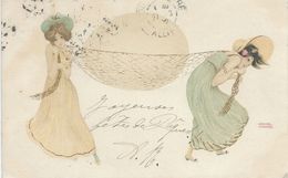 CPA 1902 RAPHAEL KIRCHNER Jolies Femmes Aux Chapeaux Transportant Un Oeuf - Kirchner, Raphael