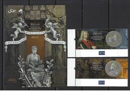 Portugal 2020 - 300 Years Foundation Royal Academy Of History Stamp Set Mnh - Altri & Non Classificati