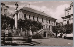 Neuburg A D Donau - S/w Marienbrunnen Mit Rathaus - Neuburg