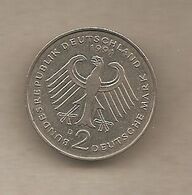 Germania - Moneta Circolata Da 2 Marchi Strauss Km175 - 1991 Zecca D - Other & Unclassified
