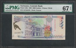 Suriname 5000 5,000 Gulden 1999 PMG 67 EPQ TOP POP - Suriname