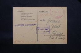 POLOGNE - Carte De La Croix Rouge Polonaise Pour Münster En 1946 Avec Cachet De La Croix Rouge Anglaise  - L 65961 - Lettres & Documents