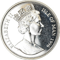 Monnaie, Isle Of Man, Elizabeth II, Crown, 1996, Pobjoy Mint, Chat Sacré De - Île De  Man