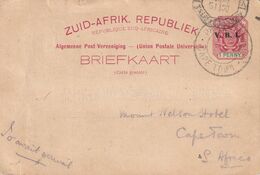 AFRIQUE DU SUD  ENTIER POSTAL/GANZSACHE/POSTAL STATIONARY CARTE DE CAPETOWN - État Libre D'Orange (1868-1909)