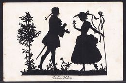 ALT DEUTSCHE SILHOUETTE - KARTE - DIE KLEINE SCHÄFERIN - Bergère - Shepherdess ( Nach Luise Schmidt ) -- CARTE ALLEMANDE - Silhouettes