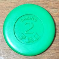 64 PAU CASINO JETON DE 2 FRANCS CHIP TOKENS COINS GAMING - Casino