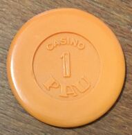 64 PAU CASINO JETON DE 1 FRANC CHIP TOKENS COINS GAMING - Casino