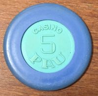 64 PAU CASINO JETON DE 5 FRANCS CHIP TOKENS COINS GAMING - Casino