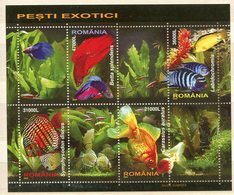 ROMANIA 2005  Tropical Fish Block MNH / **.  Michel Block 351 - Nuevos